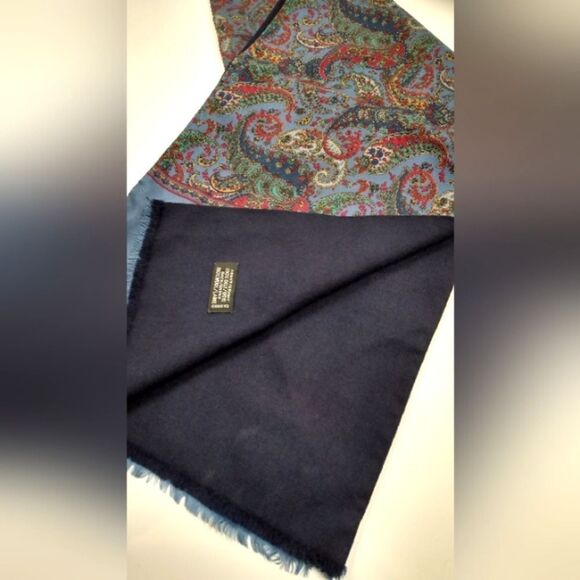 Dior Christian Dior Vintage Silk & Wool Fringe Paisley Formal Scarf - Picture 9 of 12